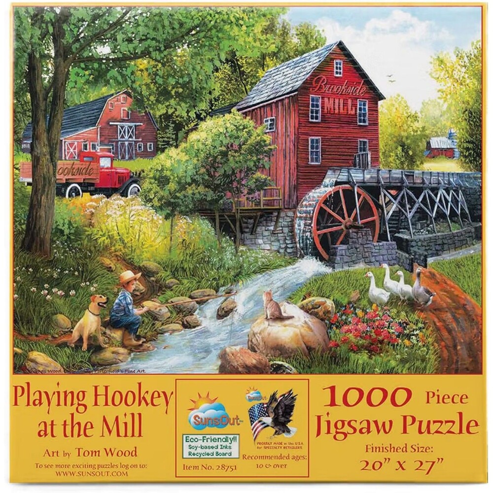 SunsOut Playing Hookey at the Mill Puzzle 1000pcs NEW